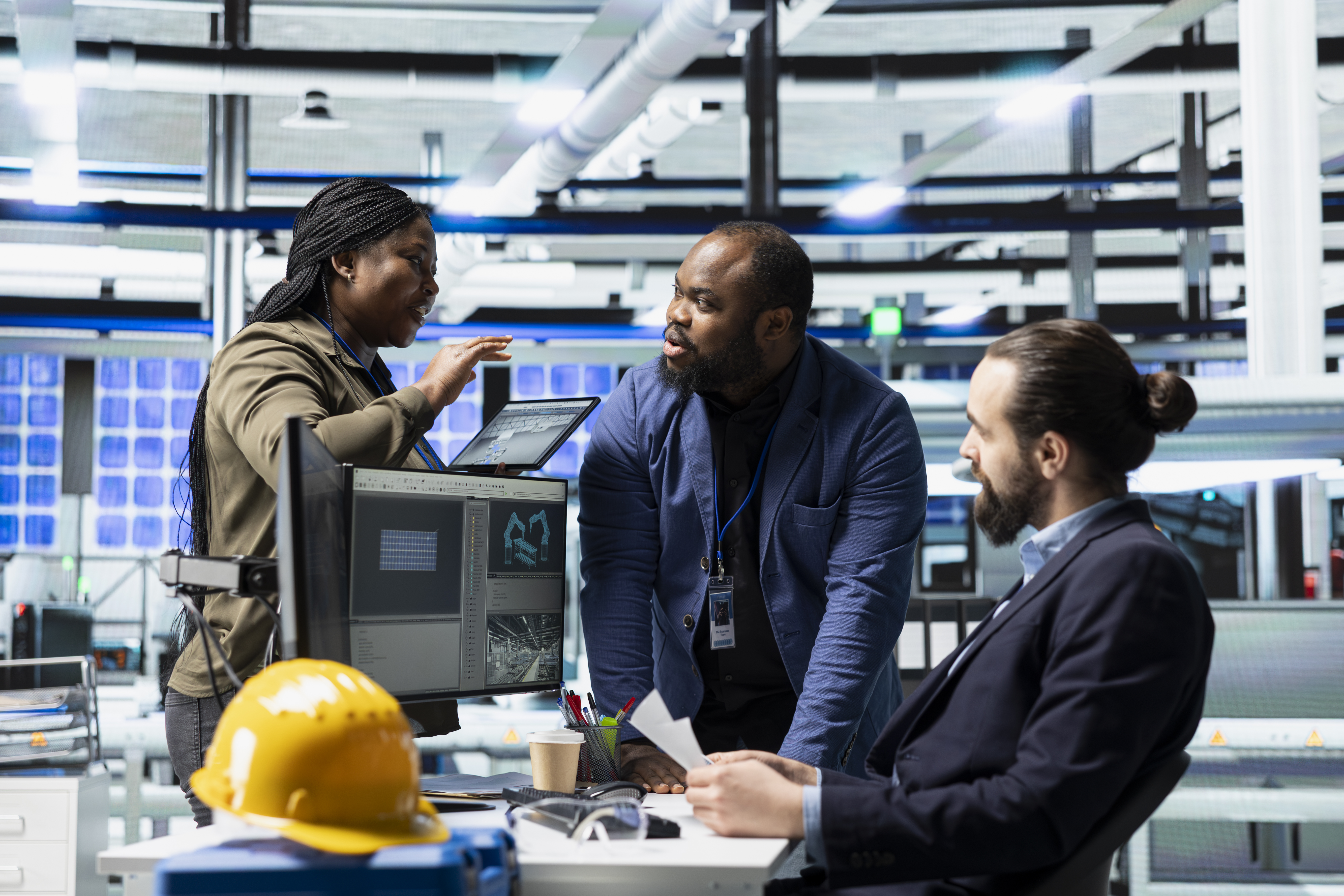 Engineering team collaborating on project execution